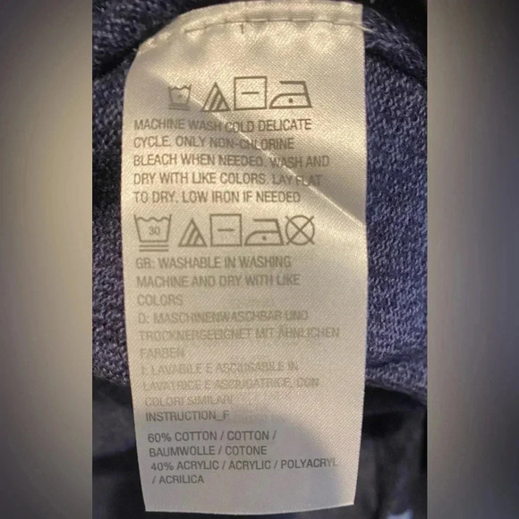 Denim & Co Women’s Heather Blue Open Front Cardigan Duster Cotton Pockets 2X EUC - Picture 5 of 9